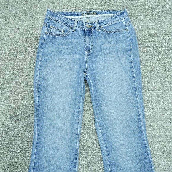 St John's Bay Bootcut Denim Jeans Women Size 6 Long Blue Cotton Blend - Picture 2 of 7
